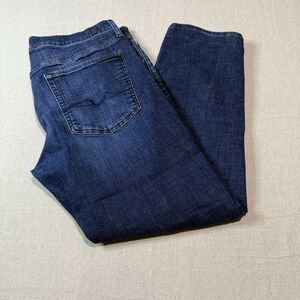 Seven 7 For All Mankind Jeans Women Size 36 Straight Leg Classic Denim Blue